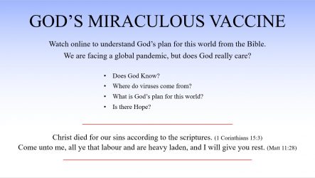 God’s Miraculous Vaccine