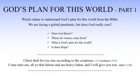Gods Plan For This World-Part 1